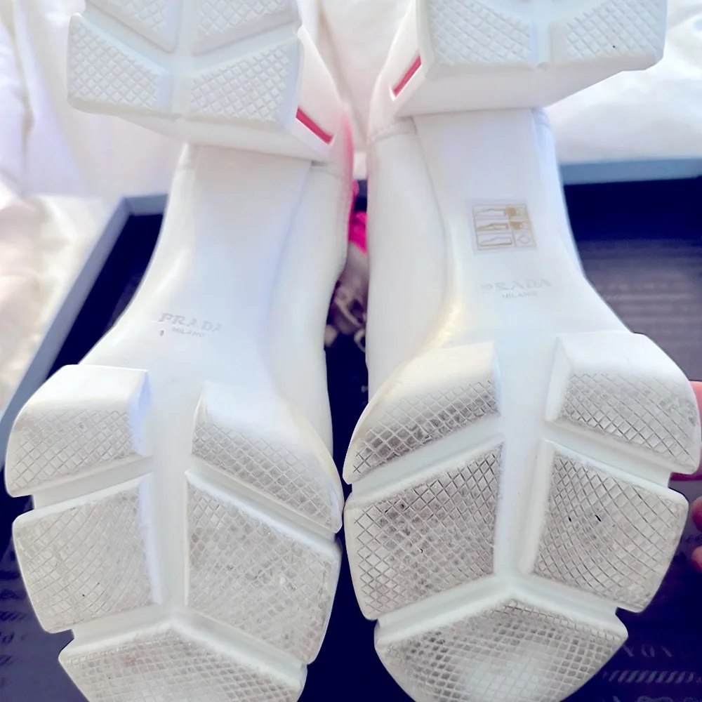 Prada White & Pink Boots - Picture 5 of 5